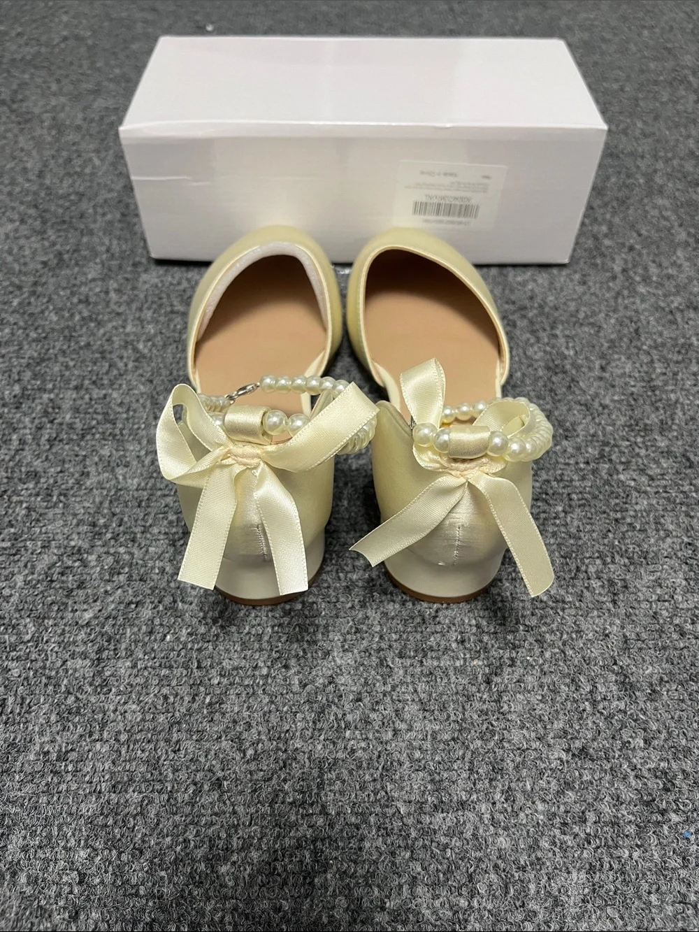 Girls Cream Mary Jane Dress Shoes